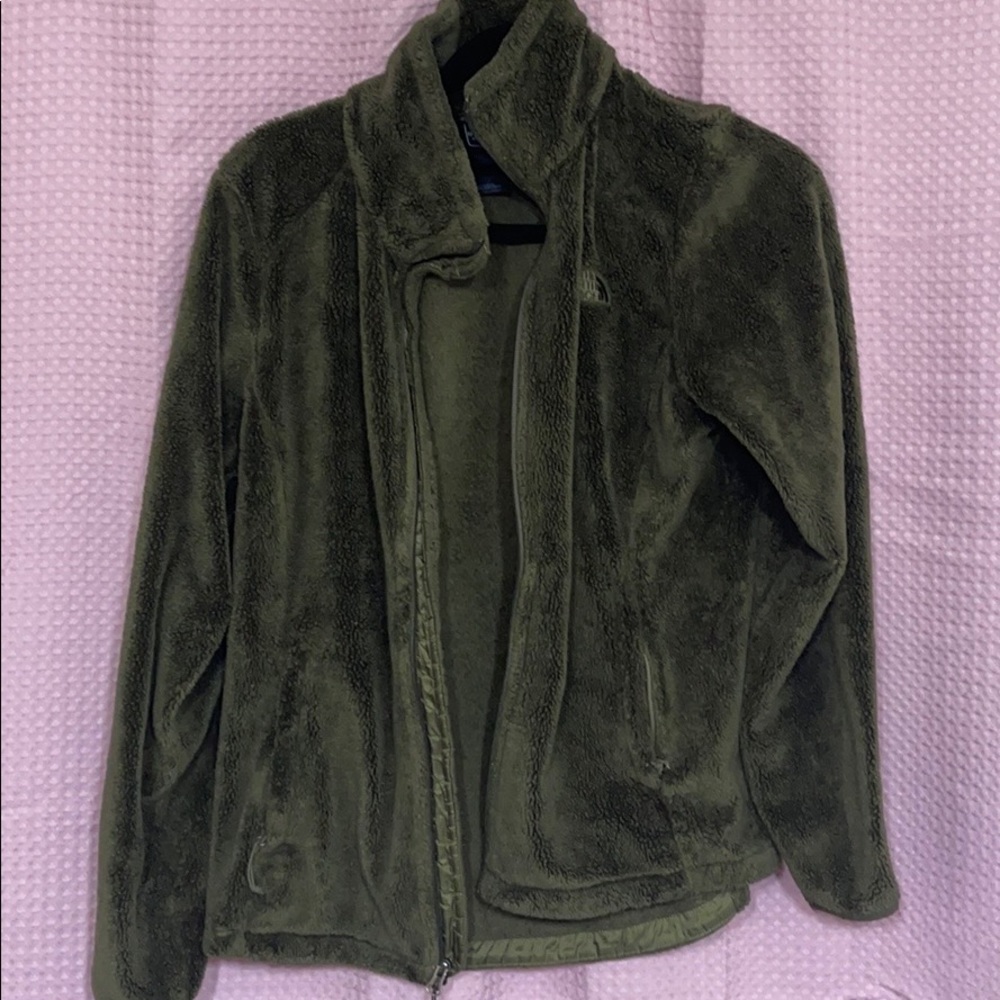Green north face jacket